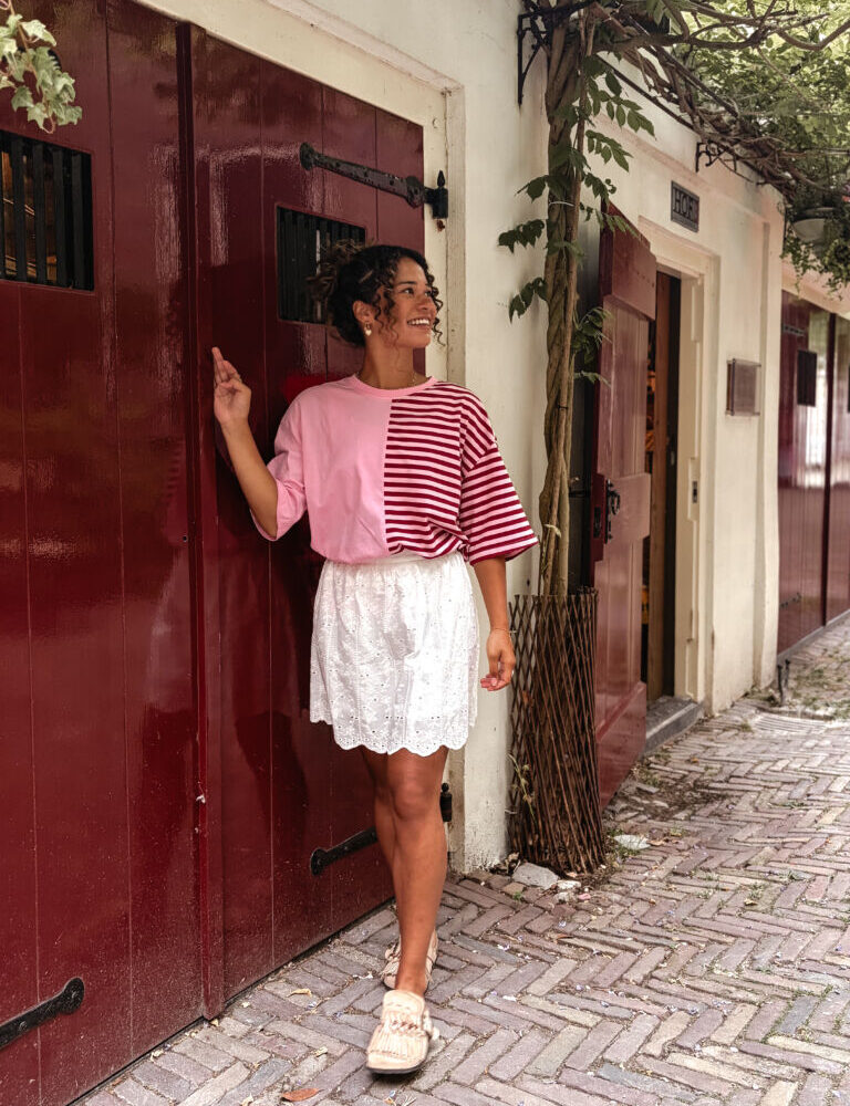Azzurro 9182 burgundy/pink tamar shirt