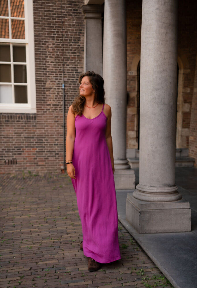 azzurro 8686 maxi beach dress manon magenta