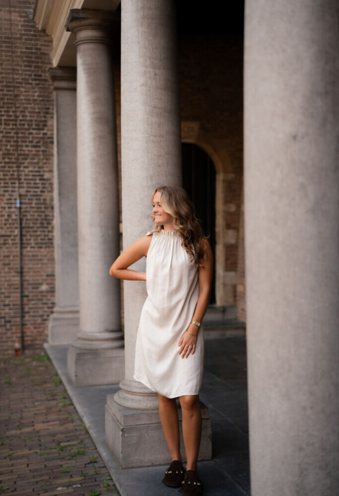 dress halter beige bow cato