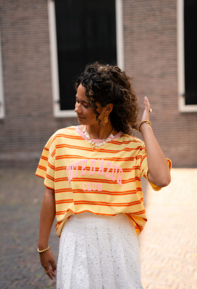 yellow/red cote d'azur t-shirt
