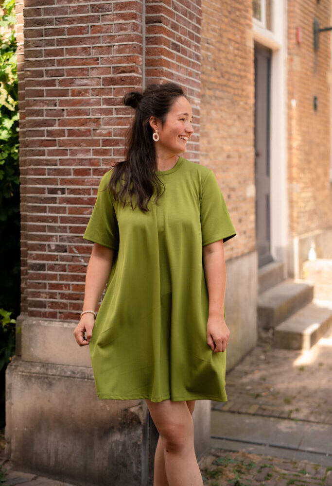 azzurro 8780 sweat dress senna olive